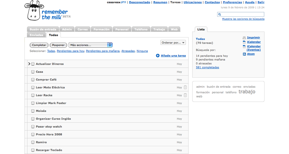 Ejemplo de Lista de Tareas